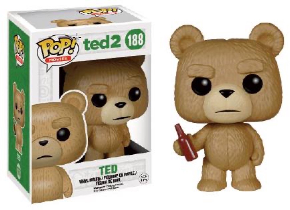 🔥Funko Pop Movies: Ted 2 - TED W/BEER (BROWN) #188 VAULTED PROTECTOR🔥
