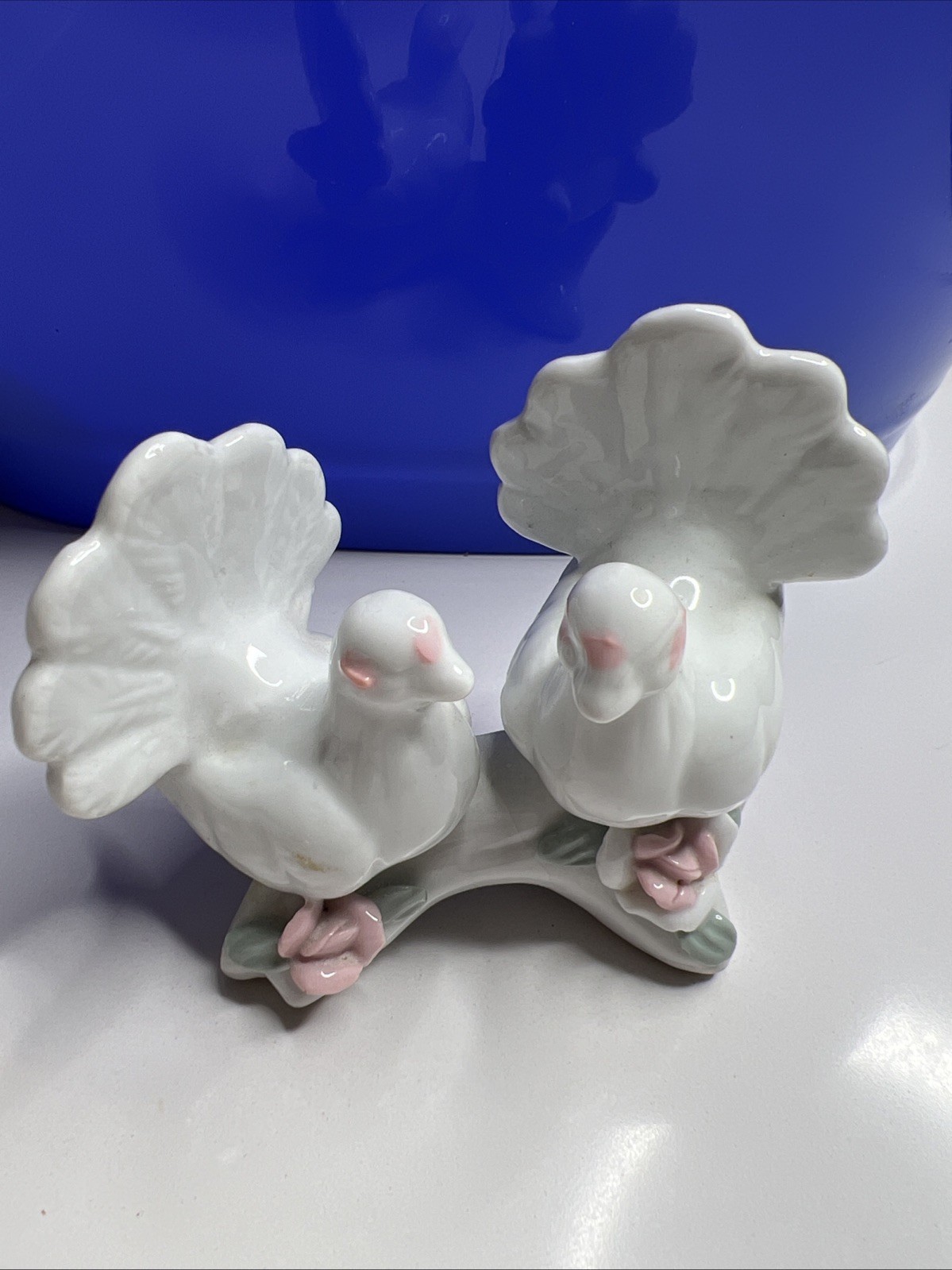 Dove Twins Vintage Eden\'s Bliss Collection Ceramic Hand Painted