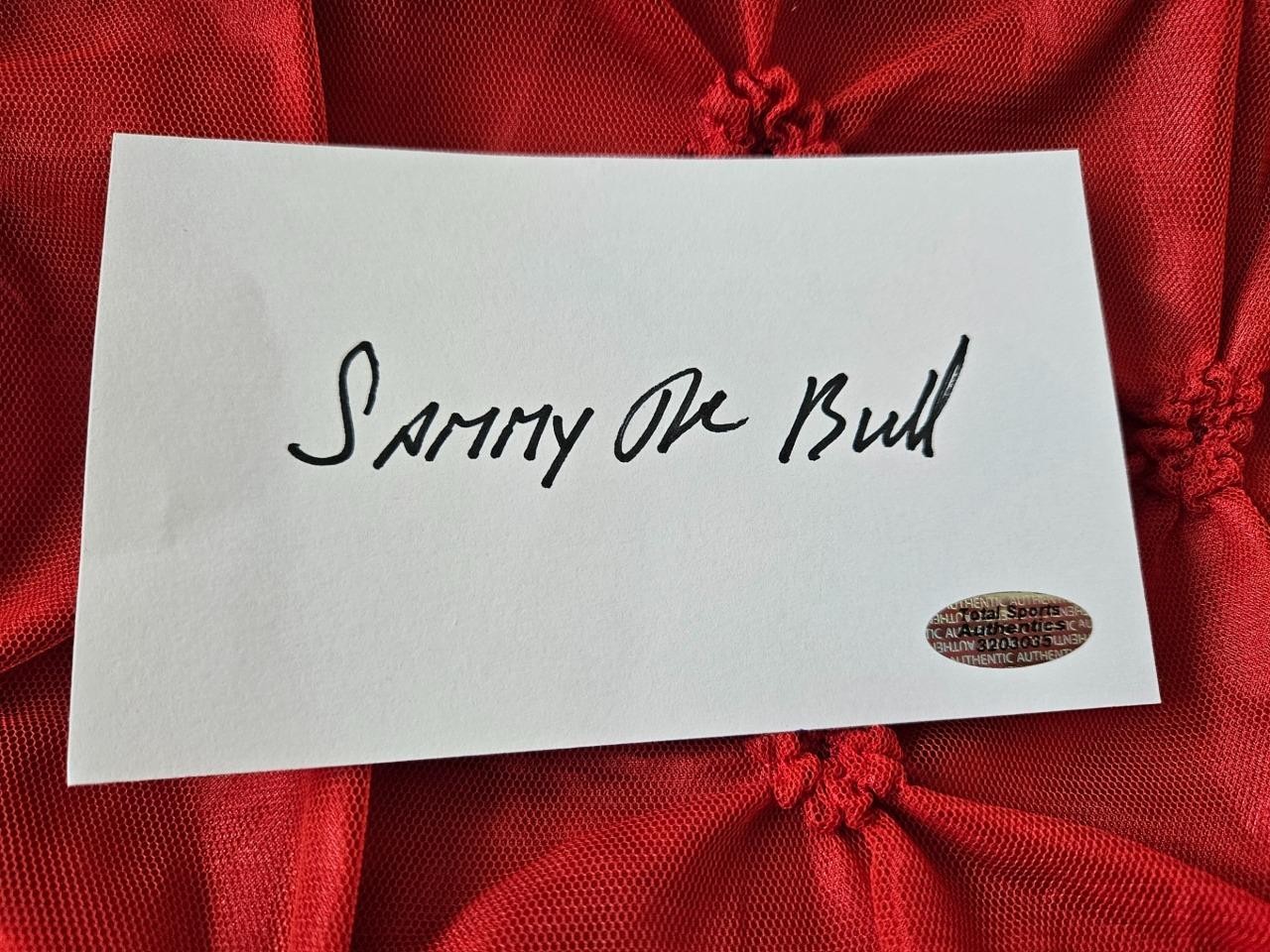 SAMMY “THE BULL” GRAVANO MOBSTER HAND SIGNED AUTOGRAPHED 3X5 INDEX CARD WITH COA