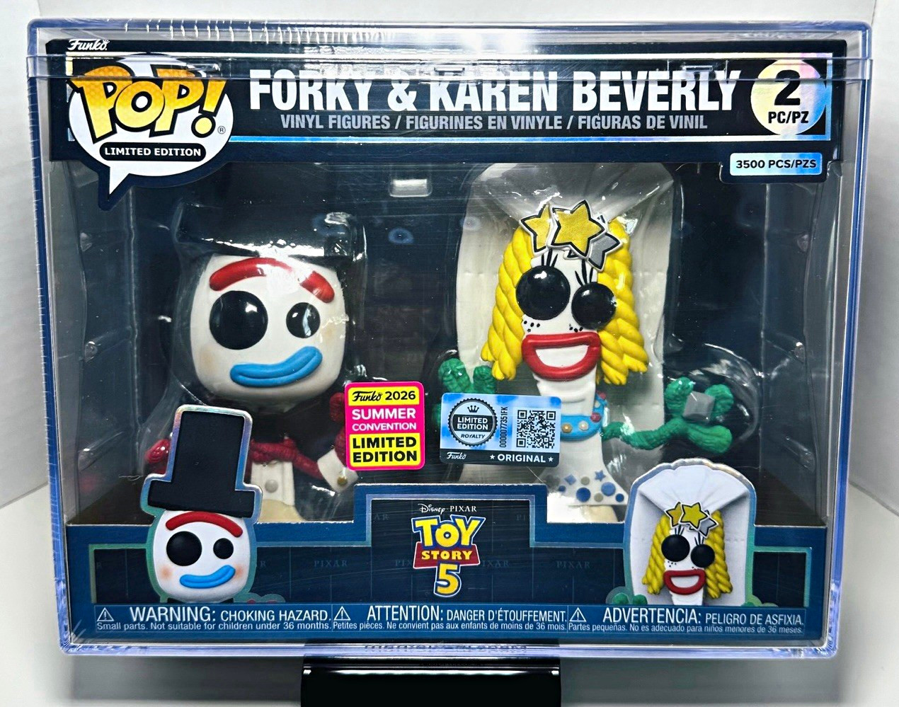 Funko Pop Vinyl Toy Story 5 Forky & Karen Beverly 2-Pack LE 3500 2026