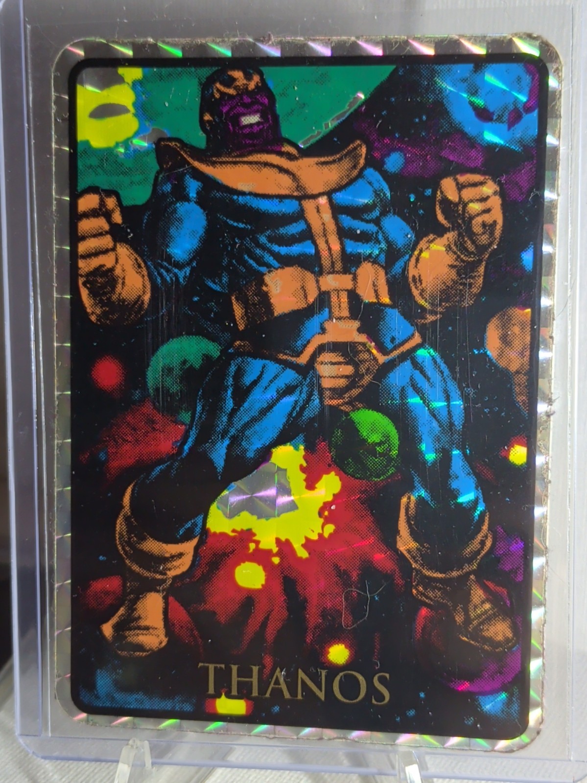 RARE Vintage 1992 Marvel Masterpieces Thanos Unlicensed Vending Machine Sticker 