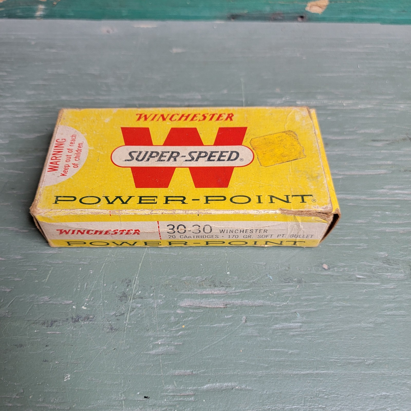 Winchester Super-Speed 30-30 Power Point ammo BOX W/ Insert EMPTY BOX Winchester Super-Speed 30-30 Power Point ammo BOX W/ Insert EMPTY BOX