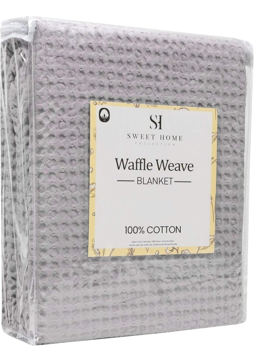 100% Cotton Grey Waffle Weave Blanket KING 108 100% Cotton Grey Waffle Weave Blanket KING 108