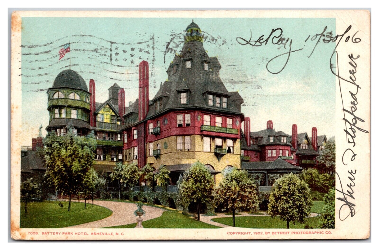 Battery Park Hotel, Asheville, North Carolina 1902 Postcard