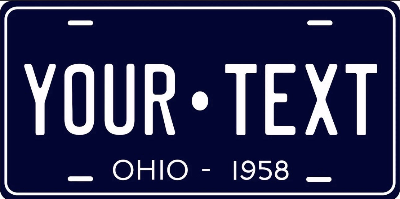 Ohio 1958 License Plate Personalized Custom Car Auto Bike Motorcycle Moped