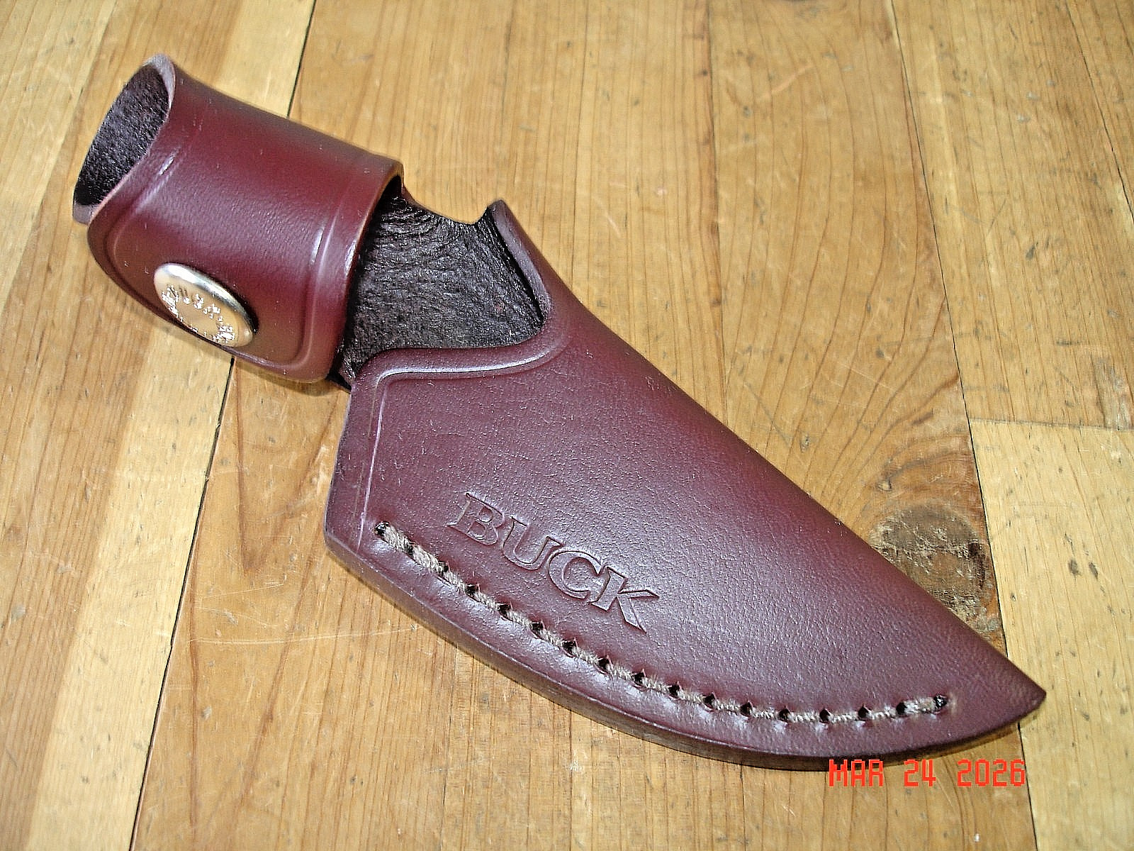 1 BRAND NEW BUCK KNIVES 196 MINI ALPHA BUCK KNIFE LEATHER SHEATH ONLY NO KNIFE