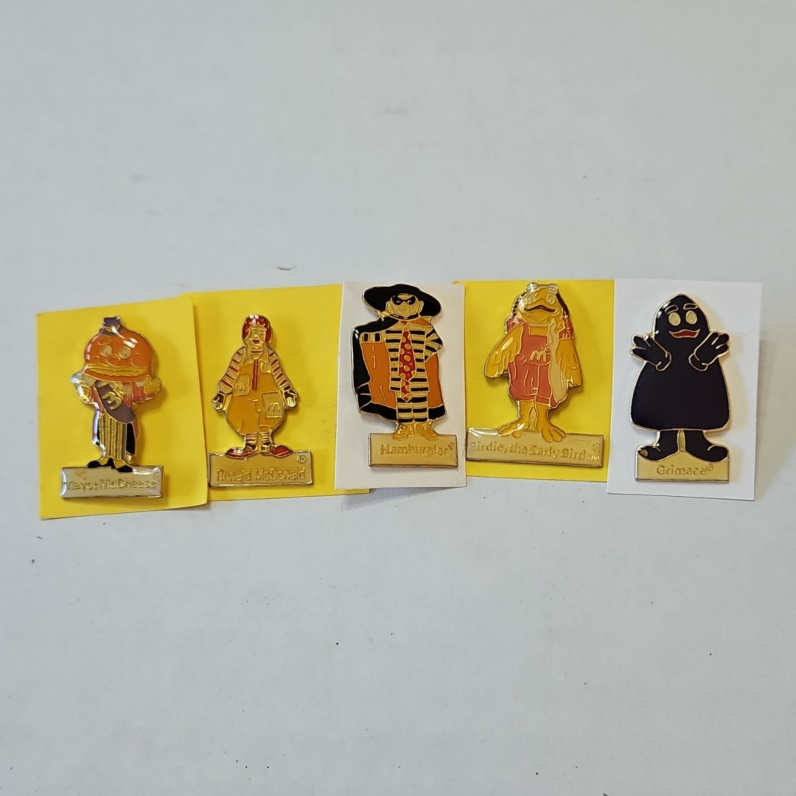 Mcdonalds Vintage 1980s Pins Lot Of 5