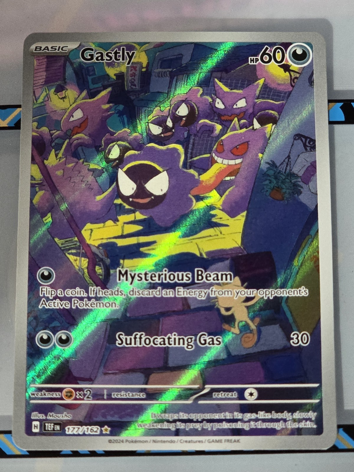 Pokemon Gastly 177/162 Illustration Rare Temporal Forces Holo