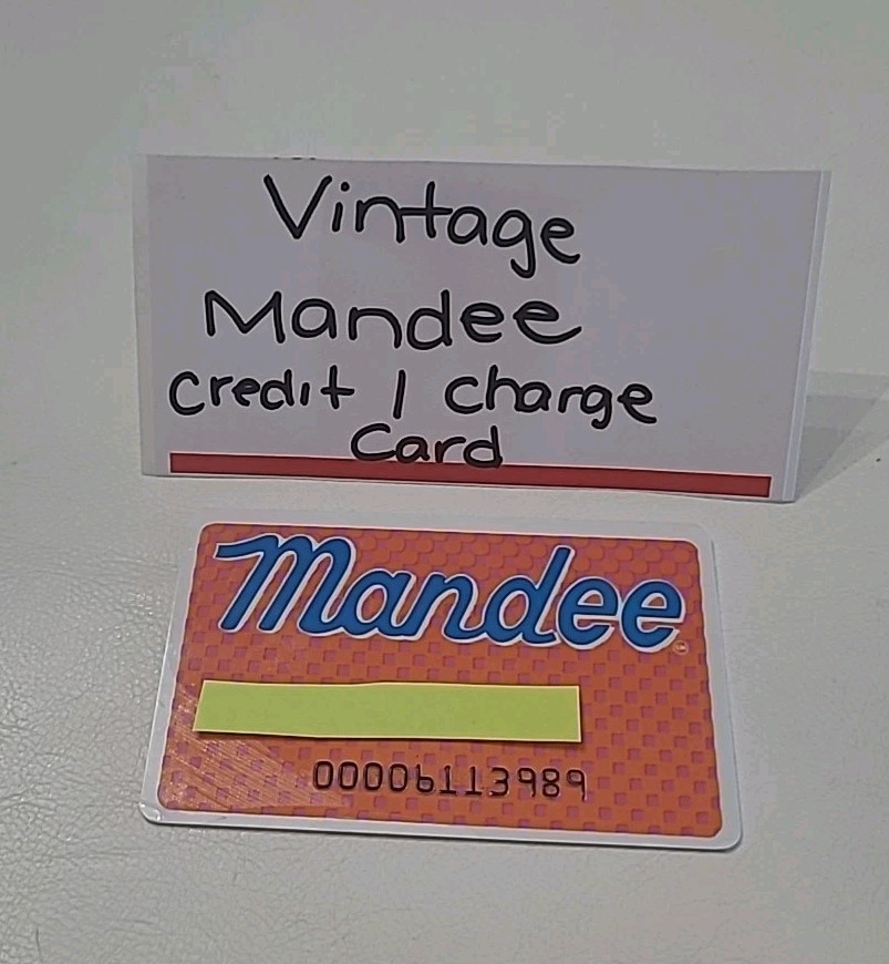Vintage Store Mandee Credit Charge Card Clothes Old Movie Prop ⬇️
