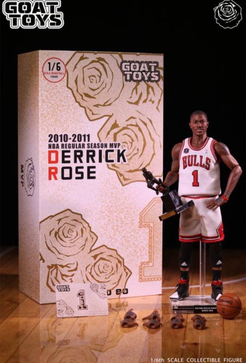 New 1 6 Derrick Rose Action Figure GOATTOYS Youngest MVP in History Bulls En