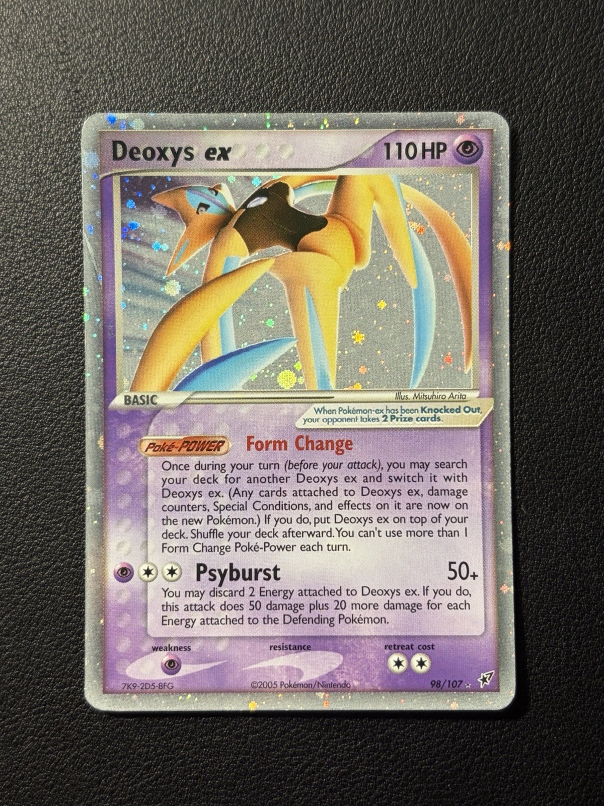 Pokemon Deoxys ex Holo 98/107 Psychic Ex Deoxys Nm- English 2005 Mitsuhiro Arita