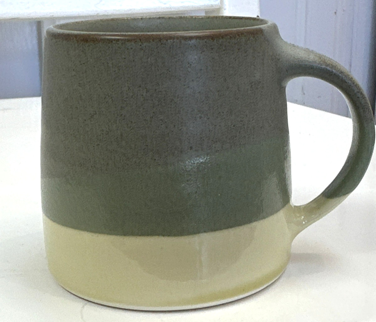 KINTO SCS-S03 Japan Slow Style Coffee Mug Moss Green x Yellow 11 oz