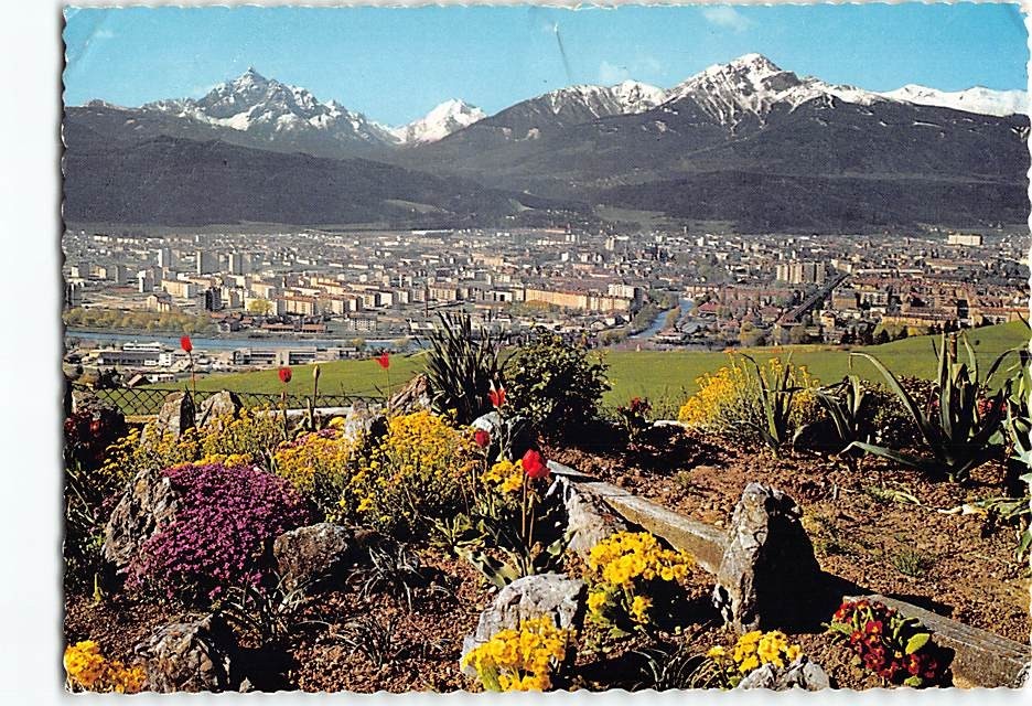 Postcard Panoramic View Innsbruck Austria