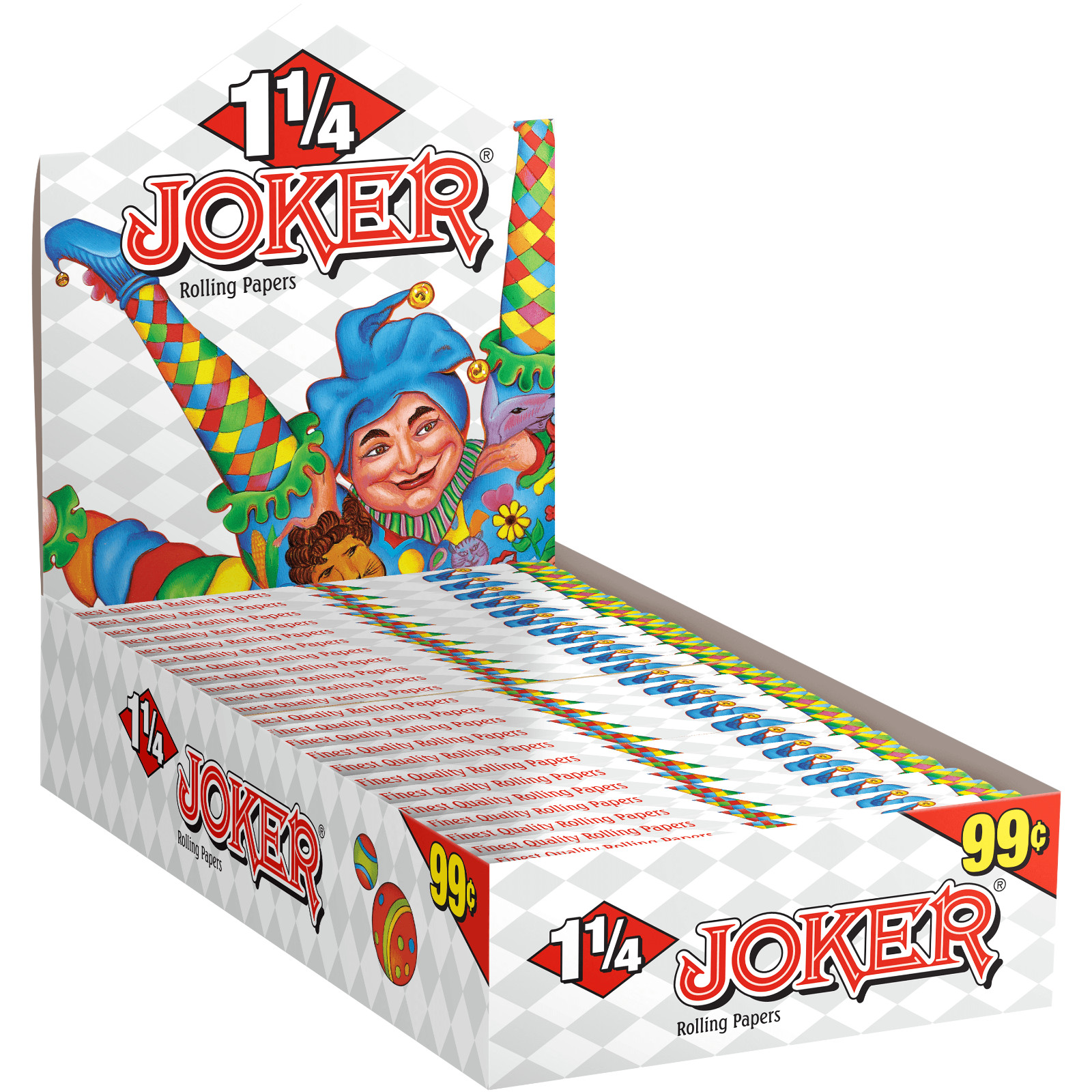 Joker Rolling Paper 1 1/4 Original Cigarette Papers 1.25 Size (Full Box of 24)