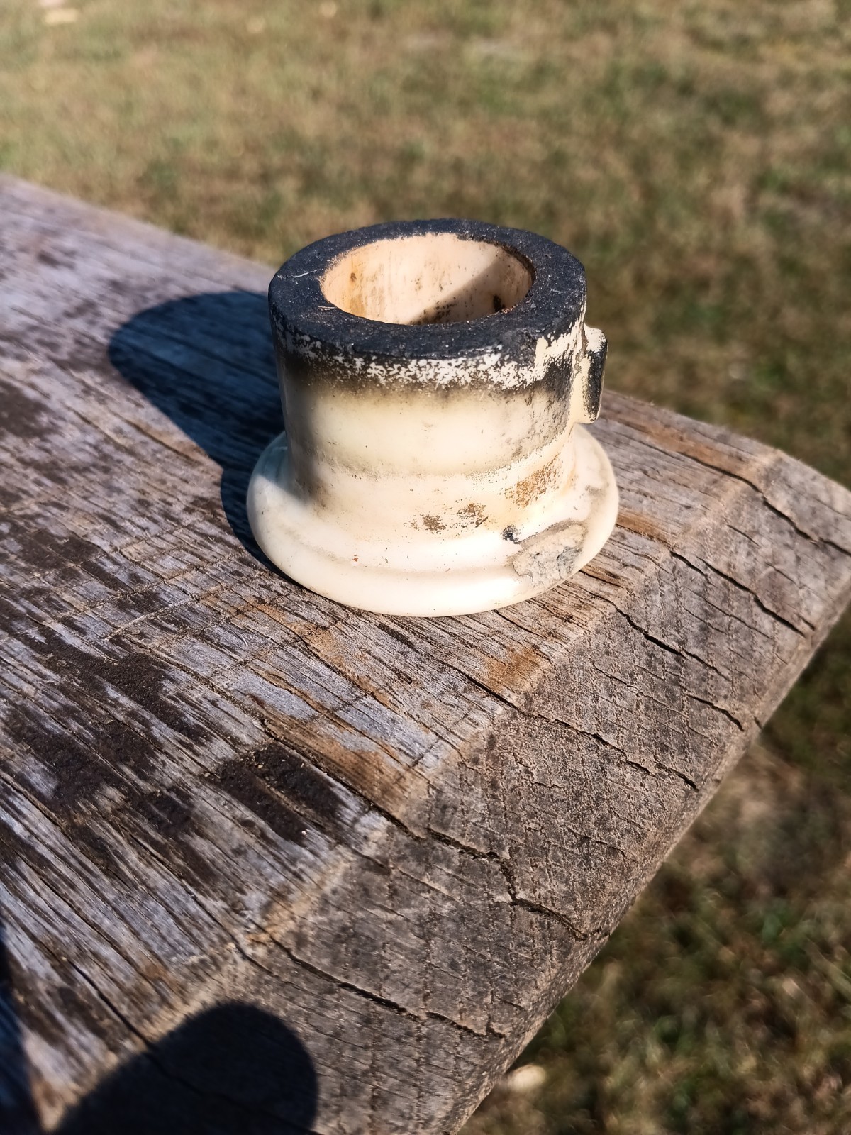 Antique Lightning Rod Porcelain Tab Insulator