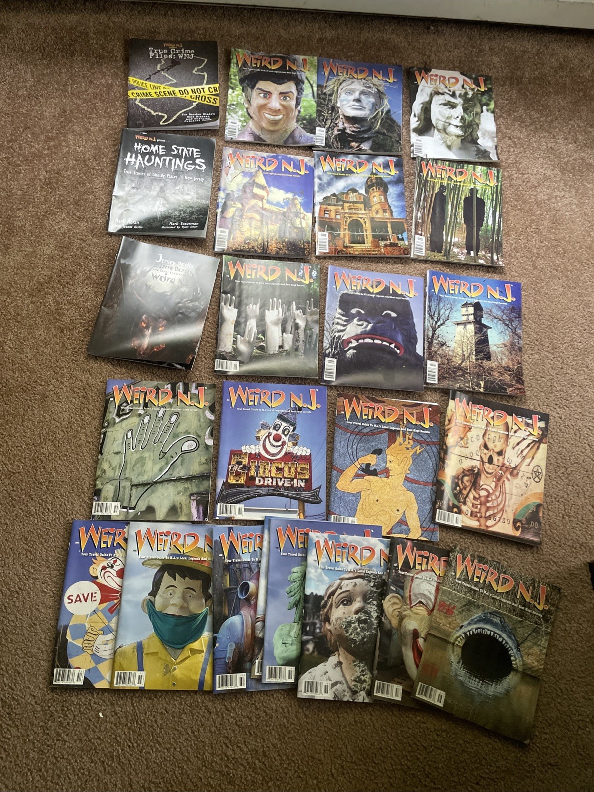 Lot 24 Weird N.J. Magazines #37-60 & 3 NJ Devil, Home, Crimes Issues 2012-2023