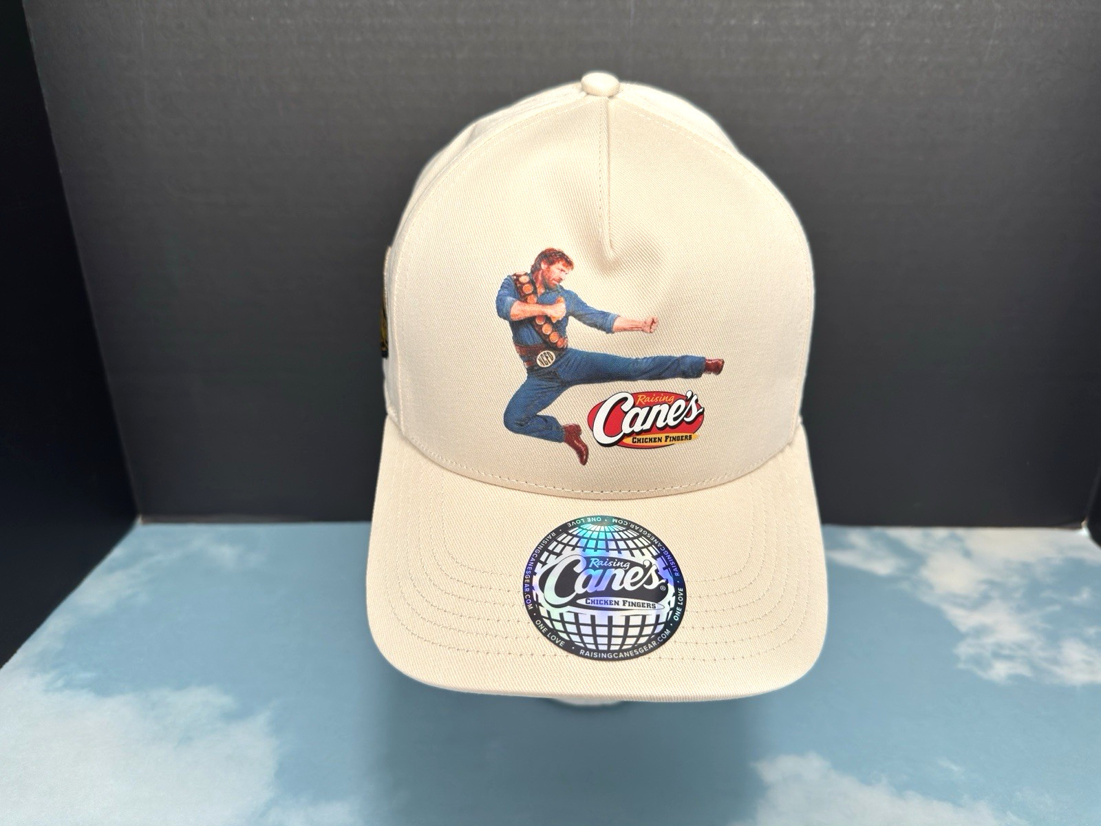 Raising Cane's Chicken Fingers x Chuck Norris Tan Mid-profile Hat Cap NEW