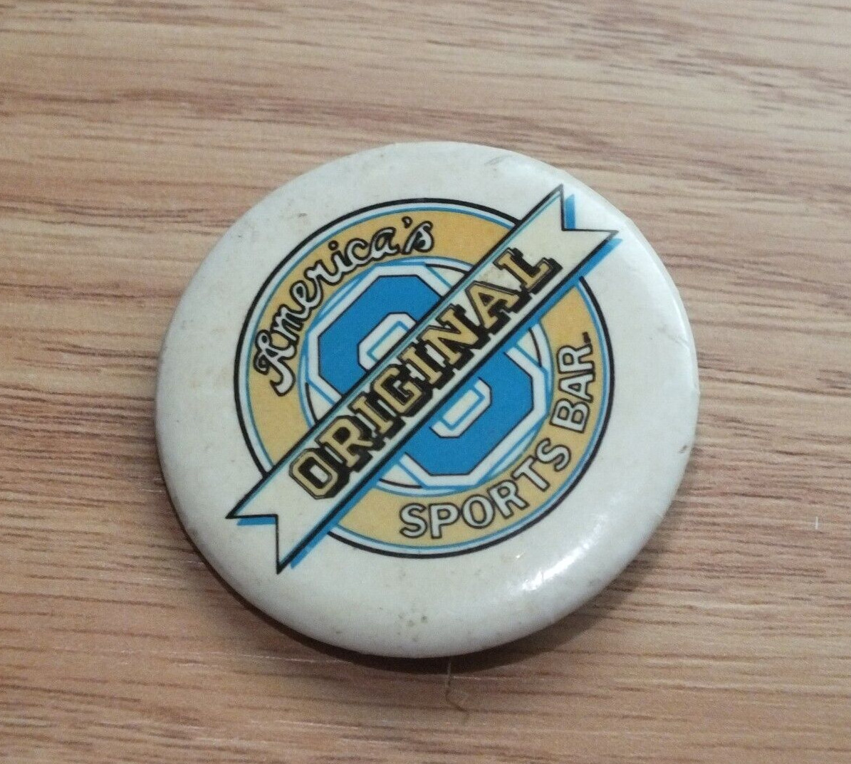 Vintage America's Original Sports Bar Collectible Advertisement Button Pin