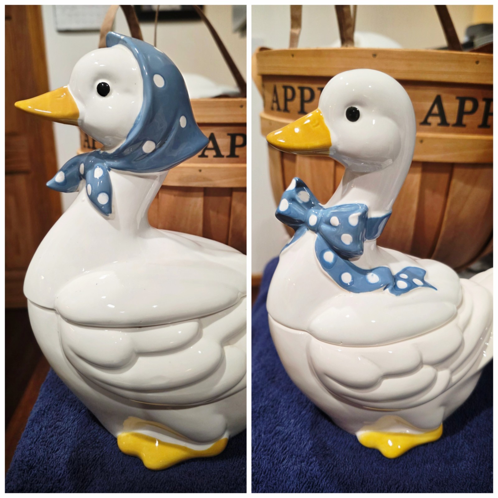 Vintage Mother Goose Cookie Jars Mother & Baby Ceramic SET OF 2 Vintage Mother Goose Cookie Jars Mother & Baby Ceramic SET OF 2