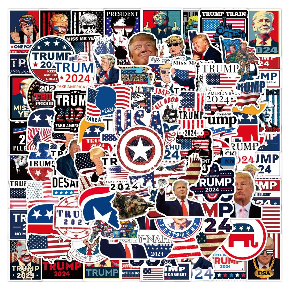 Trump Stickers 50 Piece Pack MAGA Republican President Election 2024 New