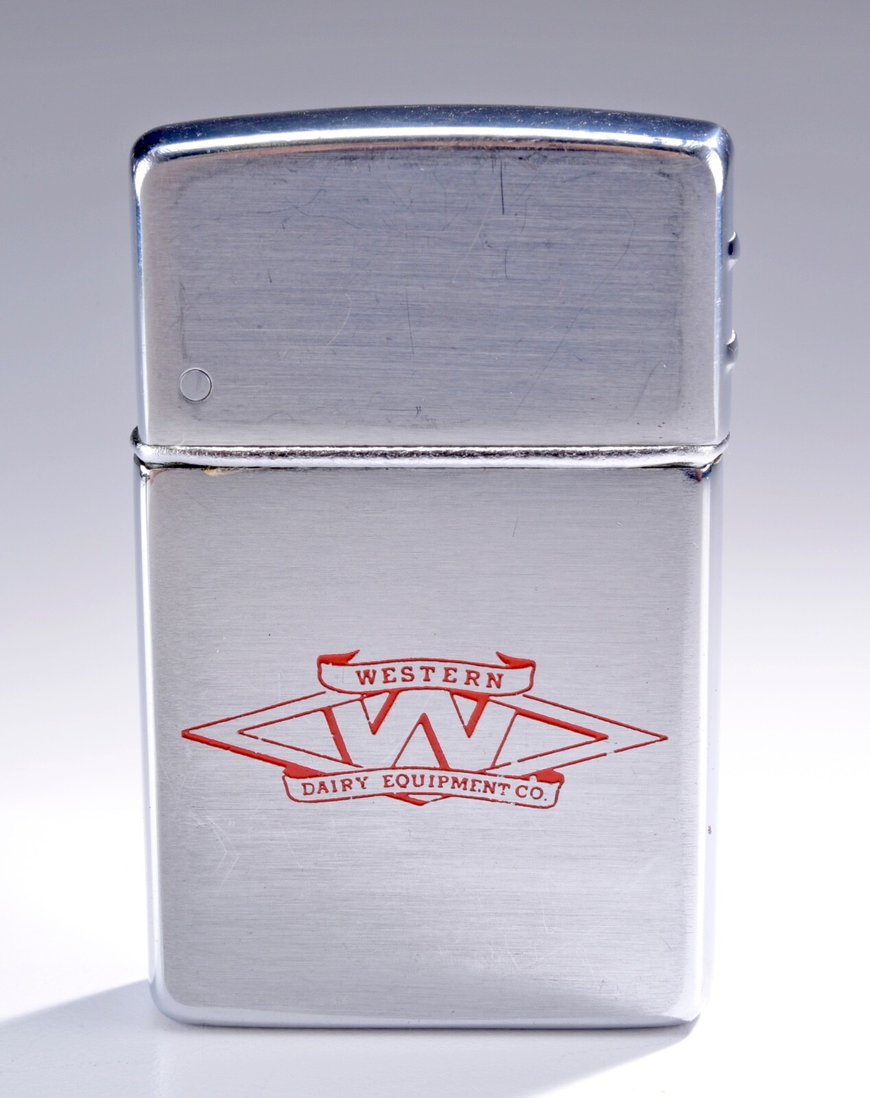 Vintage 1950\'s Wind Master Advertising Lighter Western Dairy Equipment Co. Vintage 1950\'s Wind Master Advertising Lighter Western Dairy Equipment Co.