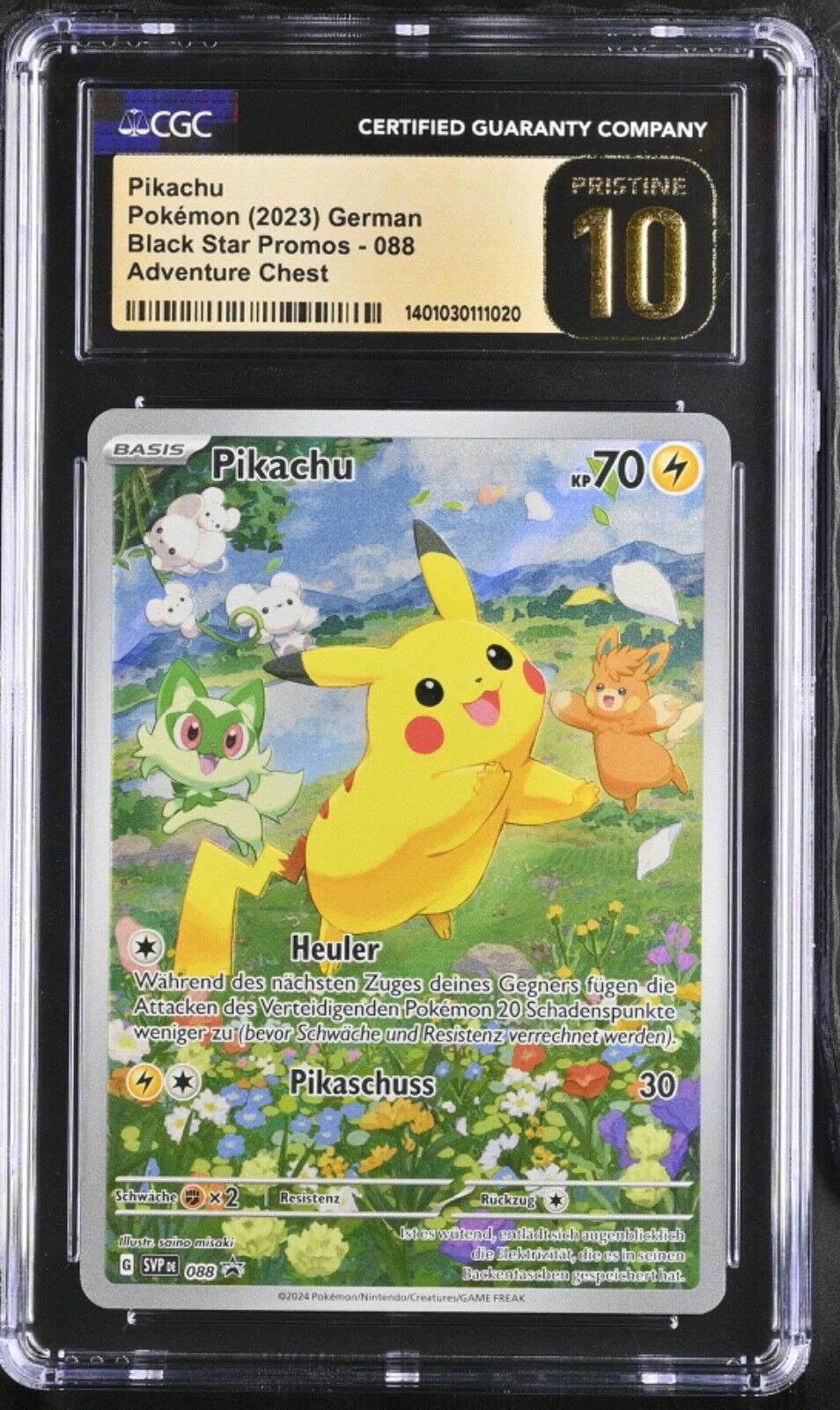 Pokemon Card Pikachu 088 Promo German CGC Pristine 10