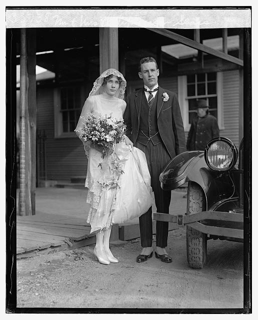 Massachusetts Philip Mason Sears Bride Groom Wedding 1924 Vintage Photo