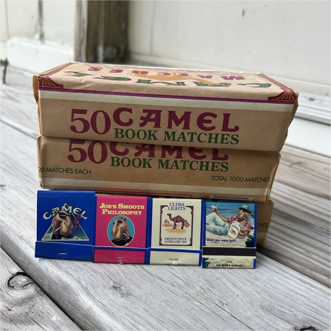 DEADSTOCK Camel Cigarette 50 Book Match Lot - D.D. Bean & Sons Co. NEVER OPENED