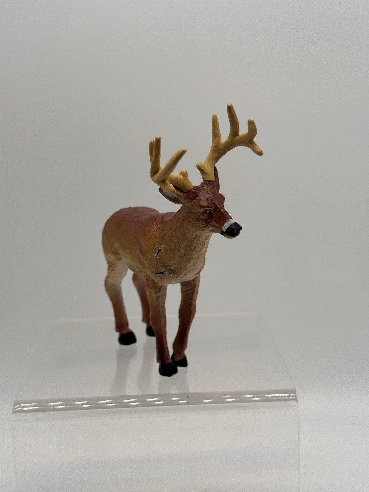 White Tail Deer Buck K&M International Plastic Rubber Toy 10 Point Buck Deer White Tail Deer Buck K&M International Plastic Rubber Toy 10 Point Buck Deer