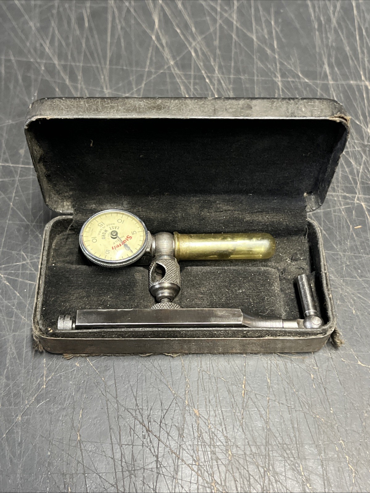 Vintage L.S. Starrett No. 711-F Last Word Test Dial Indicator W/ Original Case🟡 Vintage L.S. Starrett No. 711-F Last Word Test Dial Indicator W/ Original Case🟡