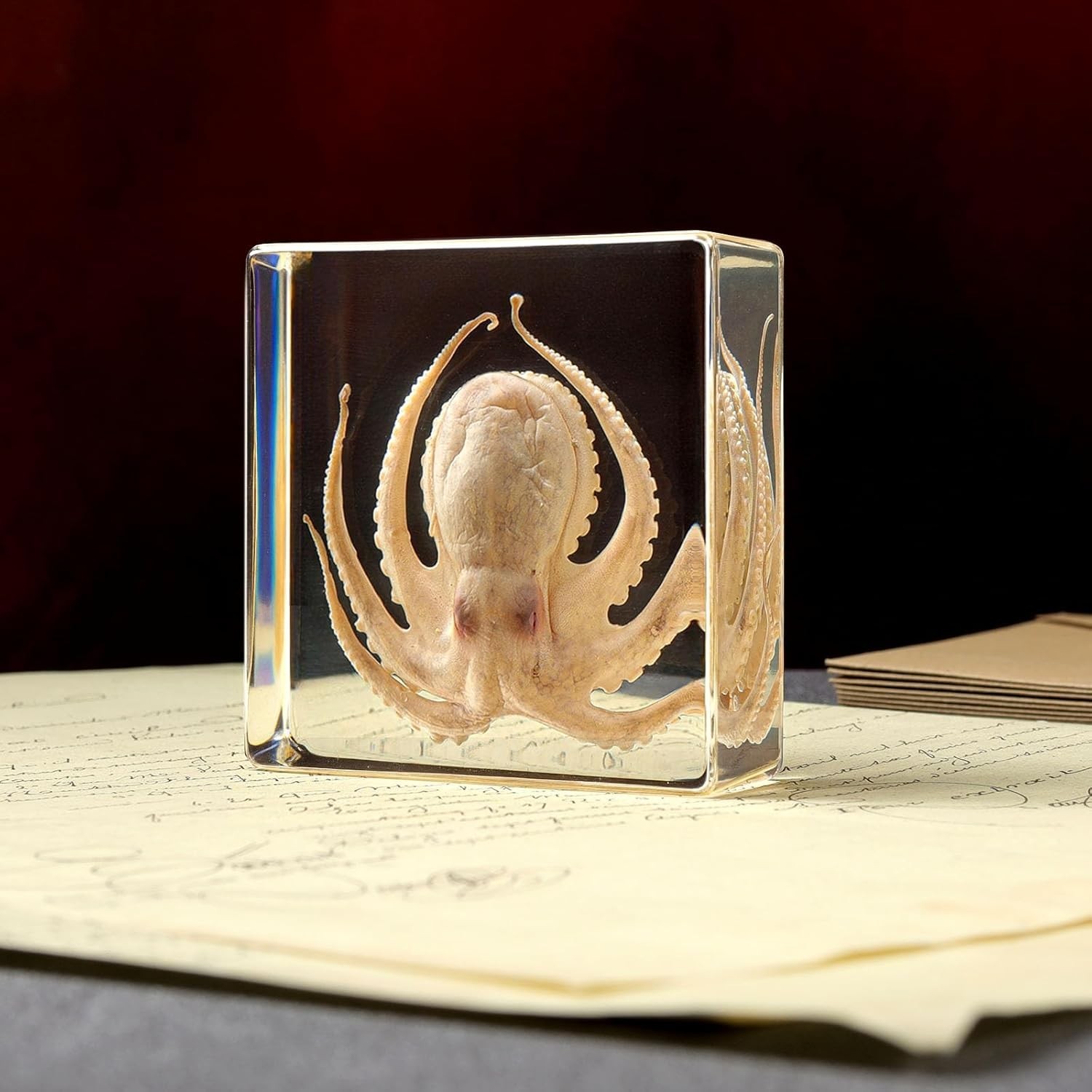 Taxidermy Octopus Insect in Resin, Real Octopus Specimens Animal Paperweights...