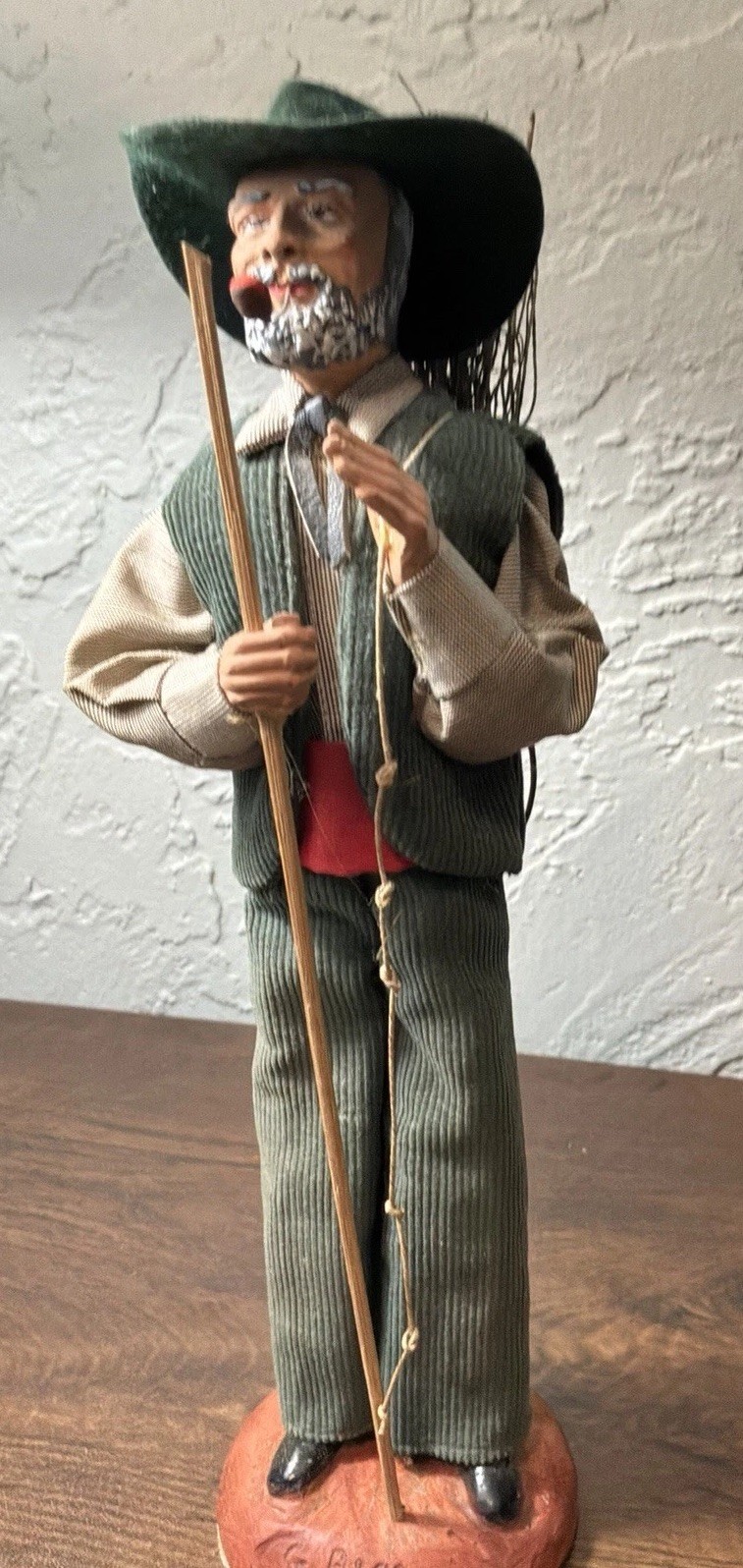 Vintage French Santons de Provence Terracotta Old Man Figurine by G. Argence