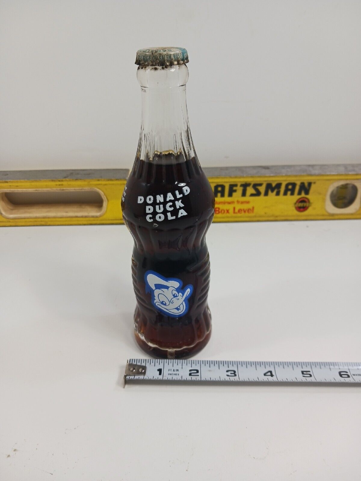 Vintage Donald Duck Cola Bottle, Full, Rare, Very Hard To Find