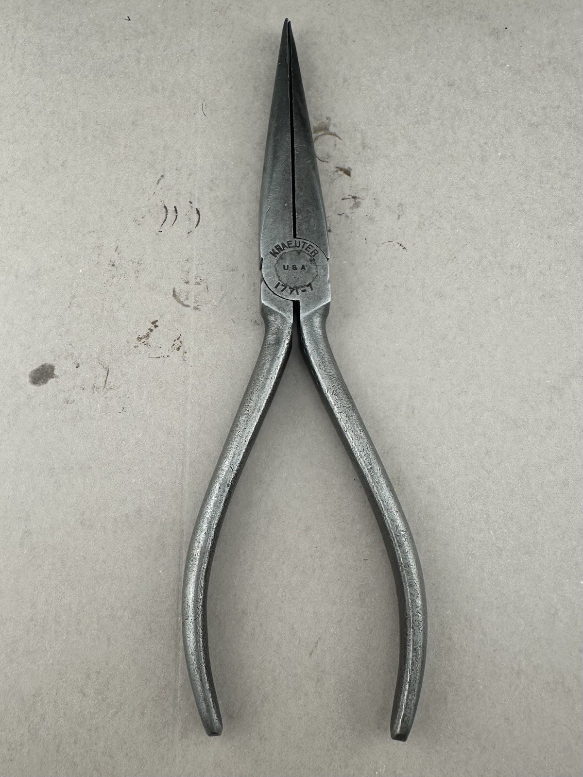 Vintage Kraeuter Model 1771-7 Needle Nose Pliers 7” Tool USA