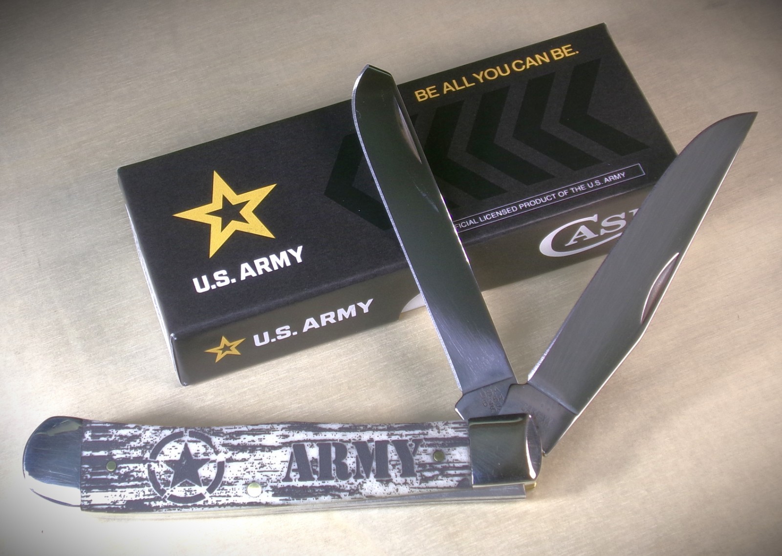 Case XX U.S. Army Natural Bone Trapper Folding Knife CA15032 NIB 2026