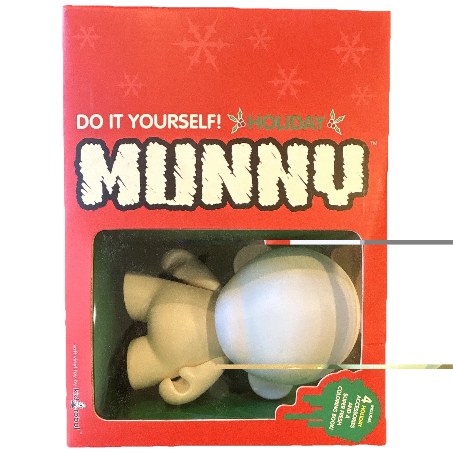 NIB Kidrobot Do It Yourself Holiday Munny DIY White Vinyl Figure