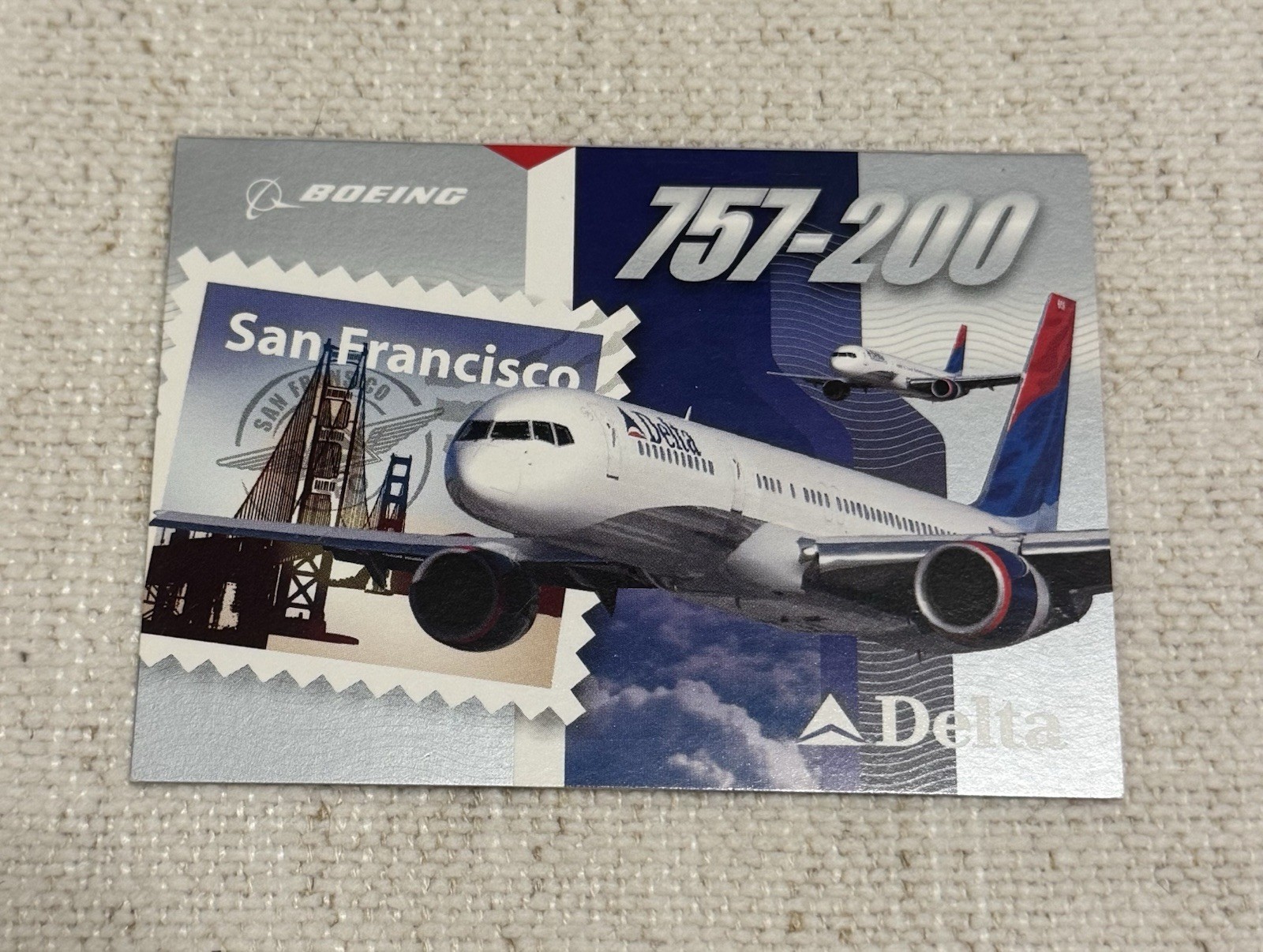 2004 Delta Airlines Pilot Trading Card #17 San Francisco Boeing 757-200