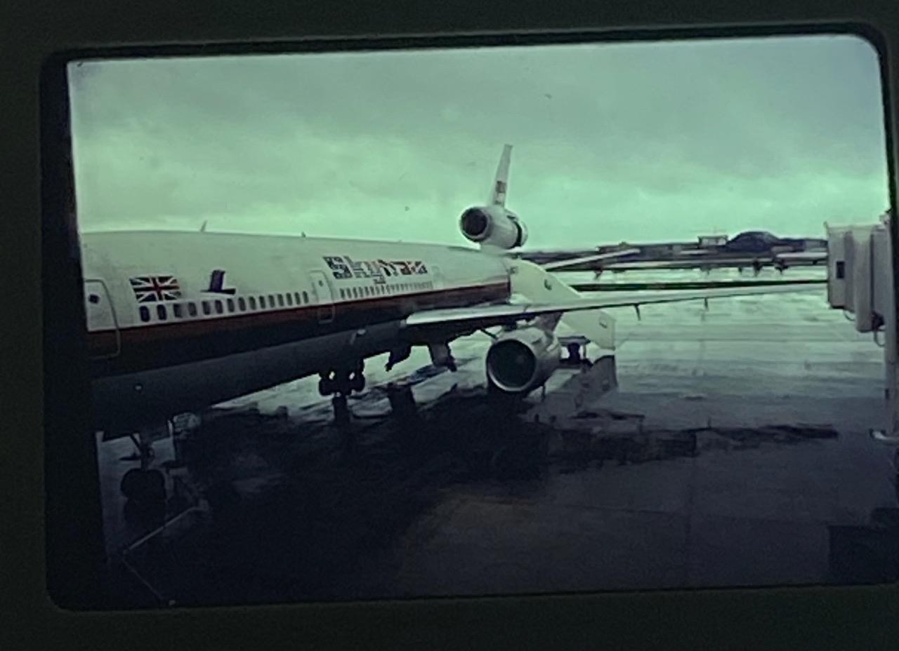 Vintage British SkyTrain Airplane 2x2 Slide