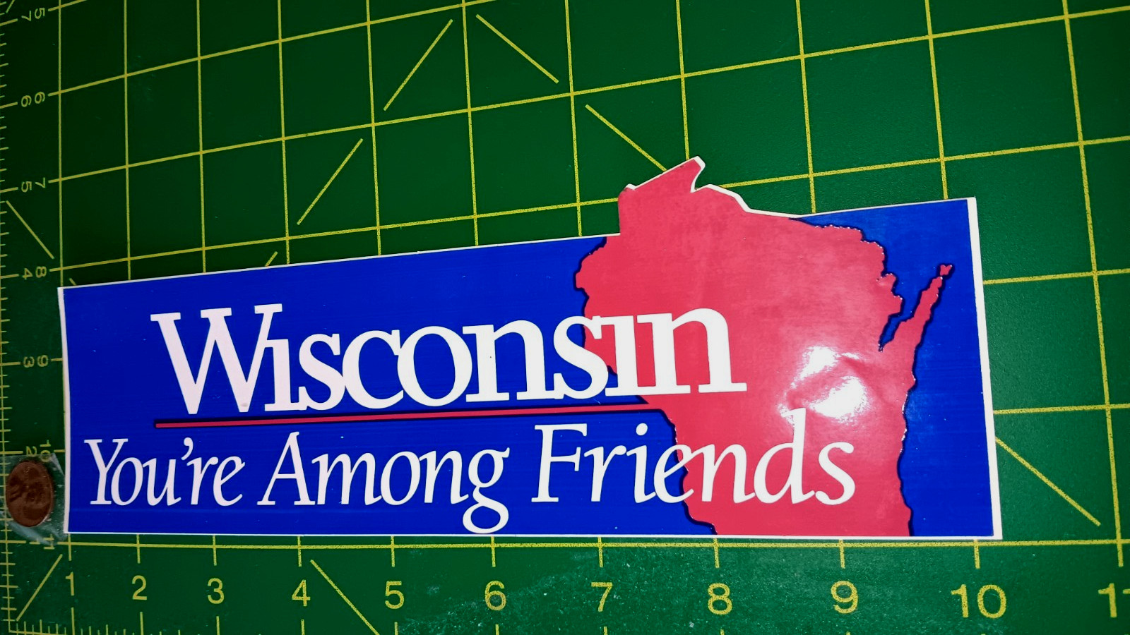 VINTAGE WISCONSIN  Sticker Decal  OLD STOCK ORIGINAL