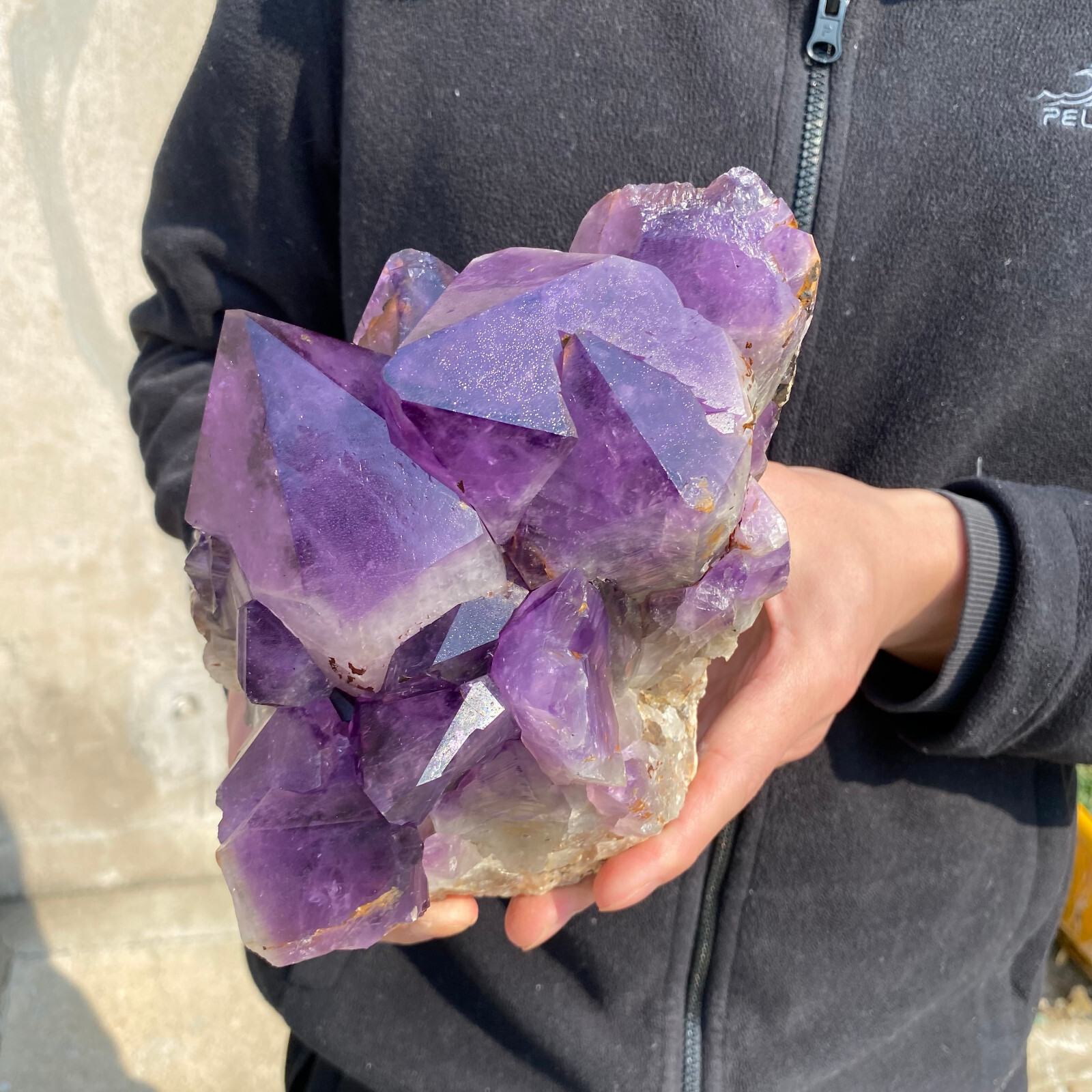 6.2lb Large Natural Amethyst geode quartz cluster crystal specimen Healing