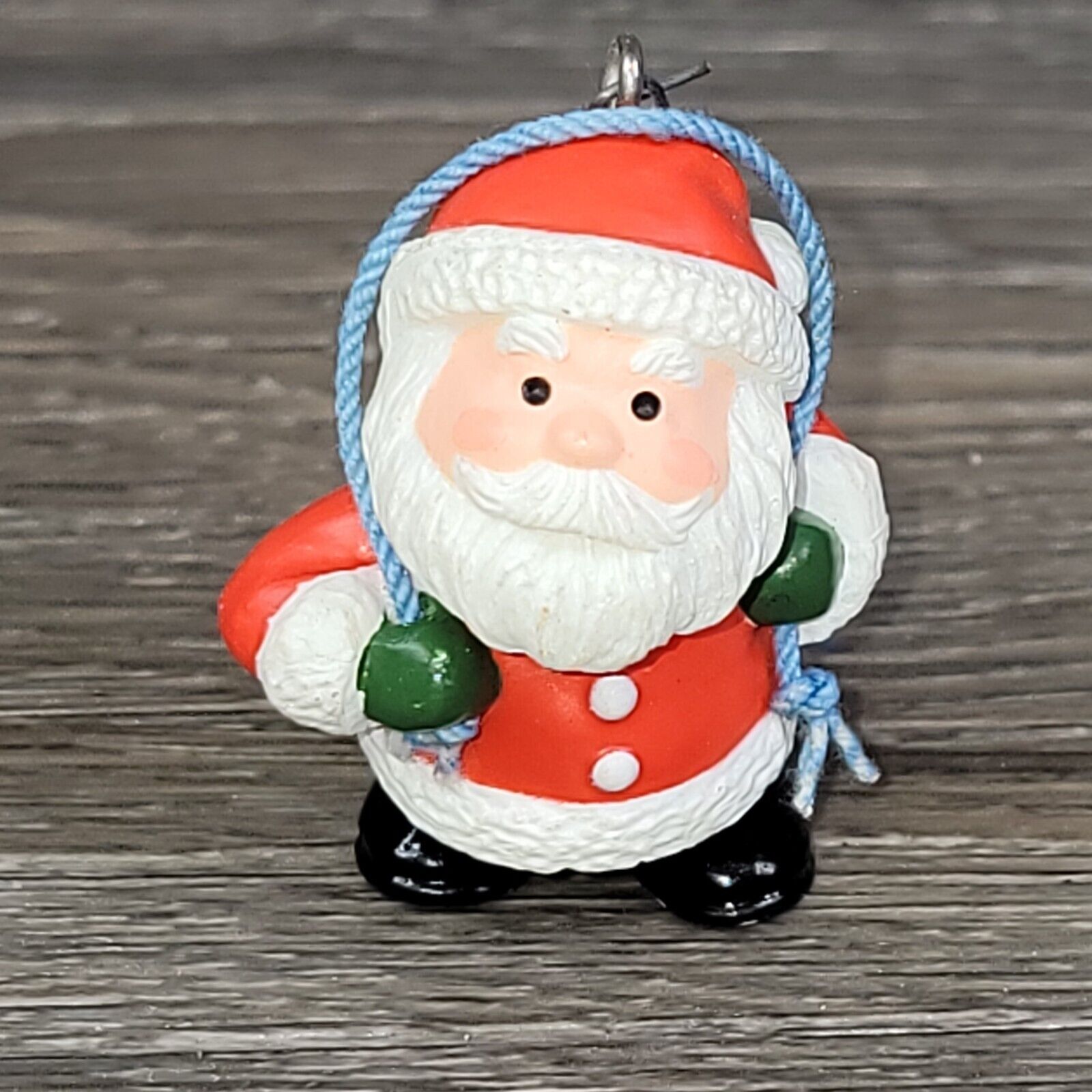 Vintage Christmas Ornament Miniature Santa Ornament Plastic Small Mini