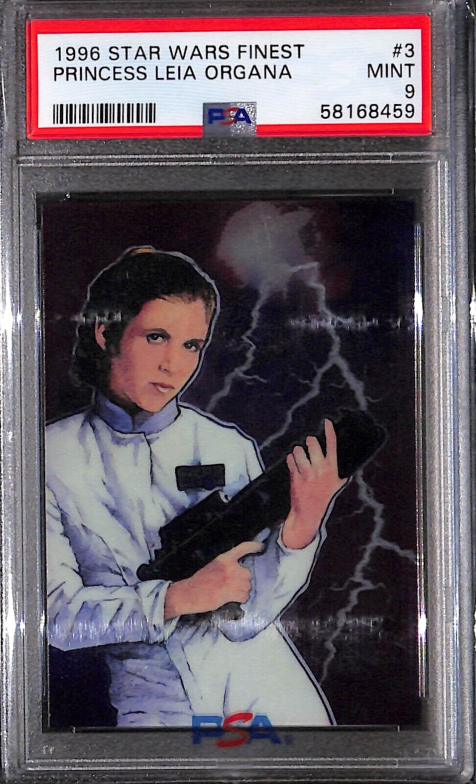 1996 Topps Star Wars Finest #3 Princess Leia Organa PSA 9 Mint *SC702*