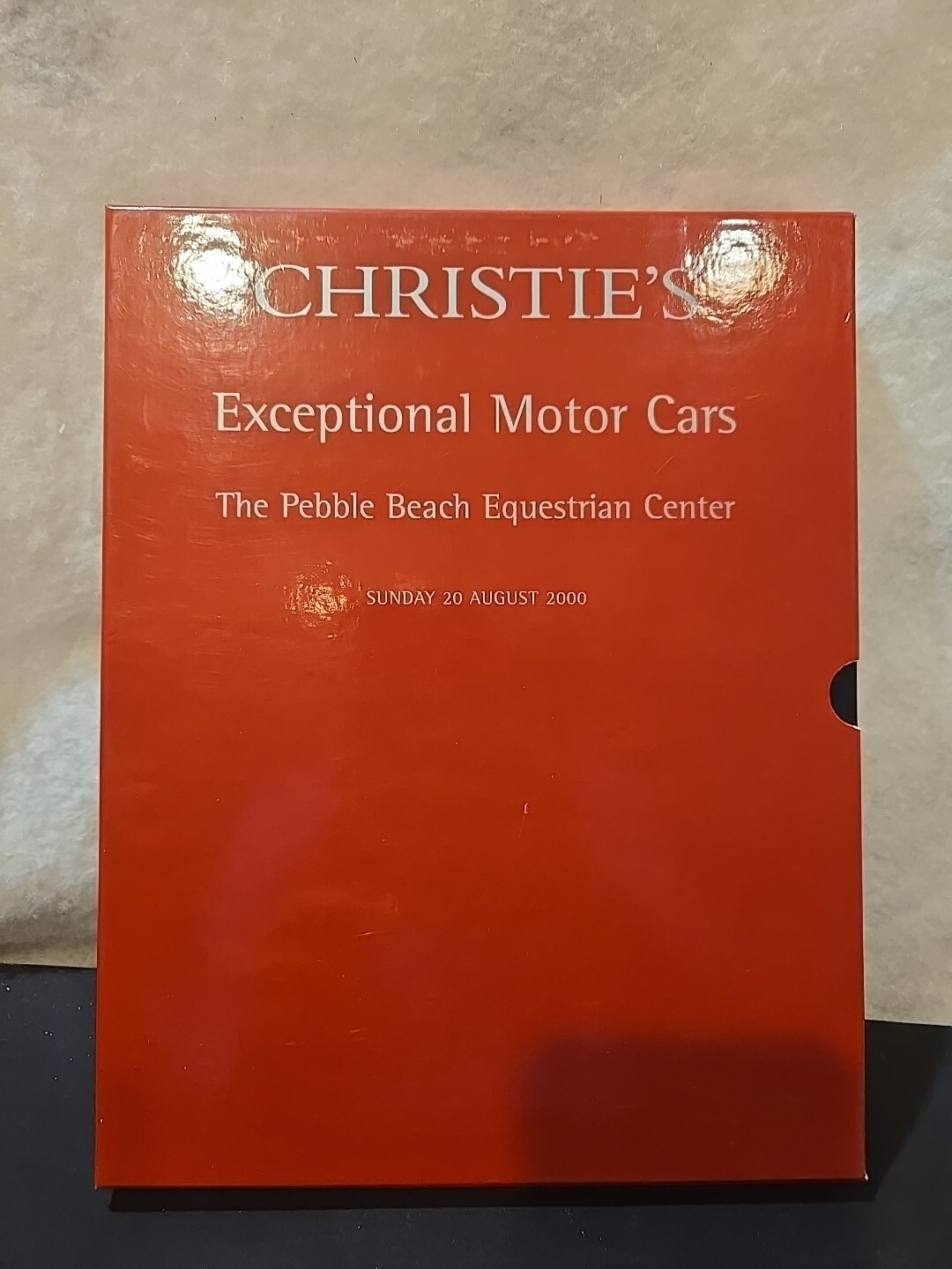 CHRISTIE'S Exceptional Motor Cars Auction Aug 20 2000 Pebble Beach FULL CATALOGS