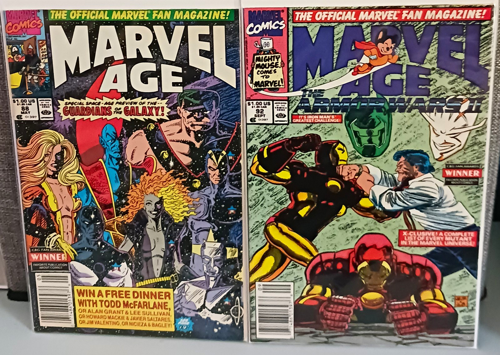Marvel Comics Marvel Age: 2 Issue Lot - Issues #88 #92 (1990)