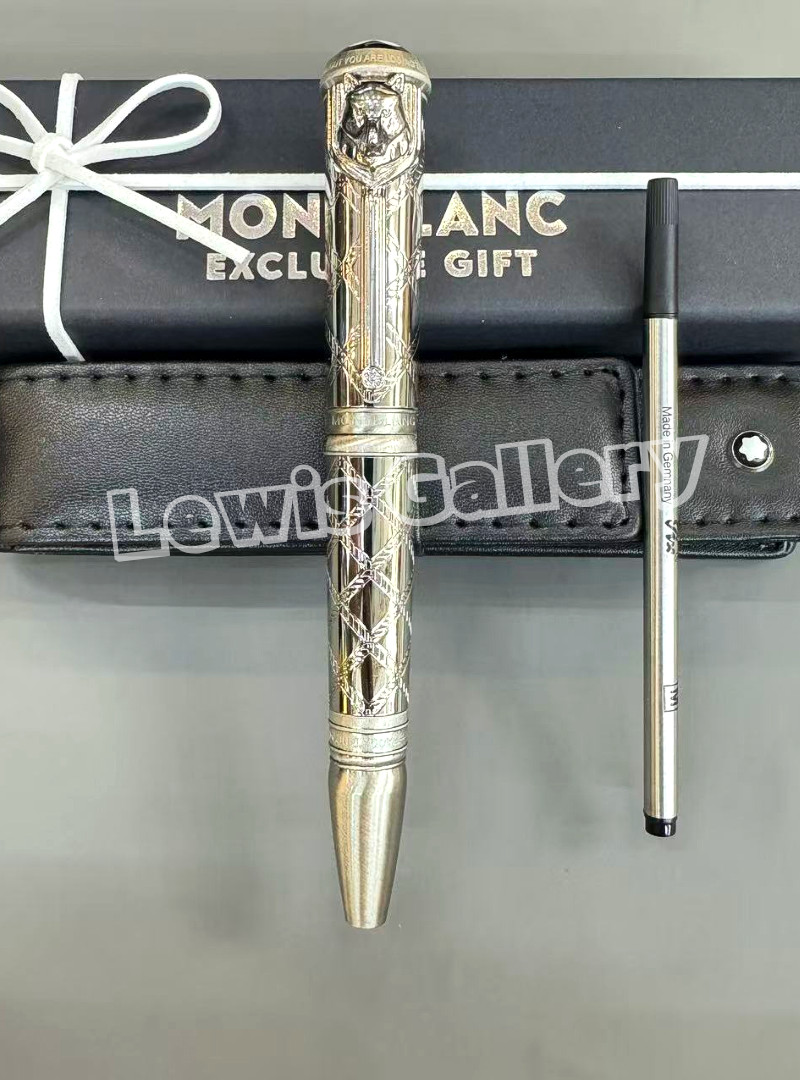 MONTBLANC Rudyard Kipling Writers Edition Silver Rollerball Pen Rare
