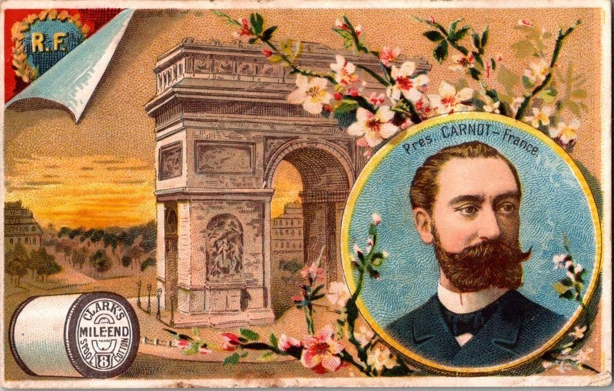Victorian Trade Card 1887 Clark\'s Mile-End Spool Cotton Thread, Newark, NJ