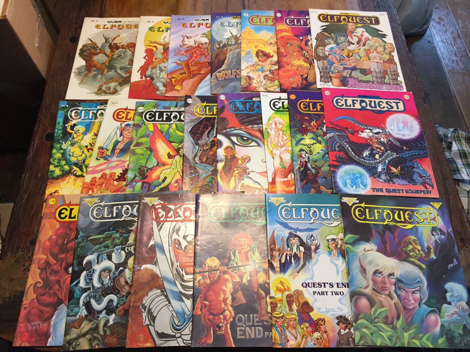 Elfquest Volume 1 Comic Book,Complete Set No 1-21 Issues,WARP