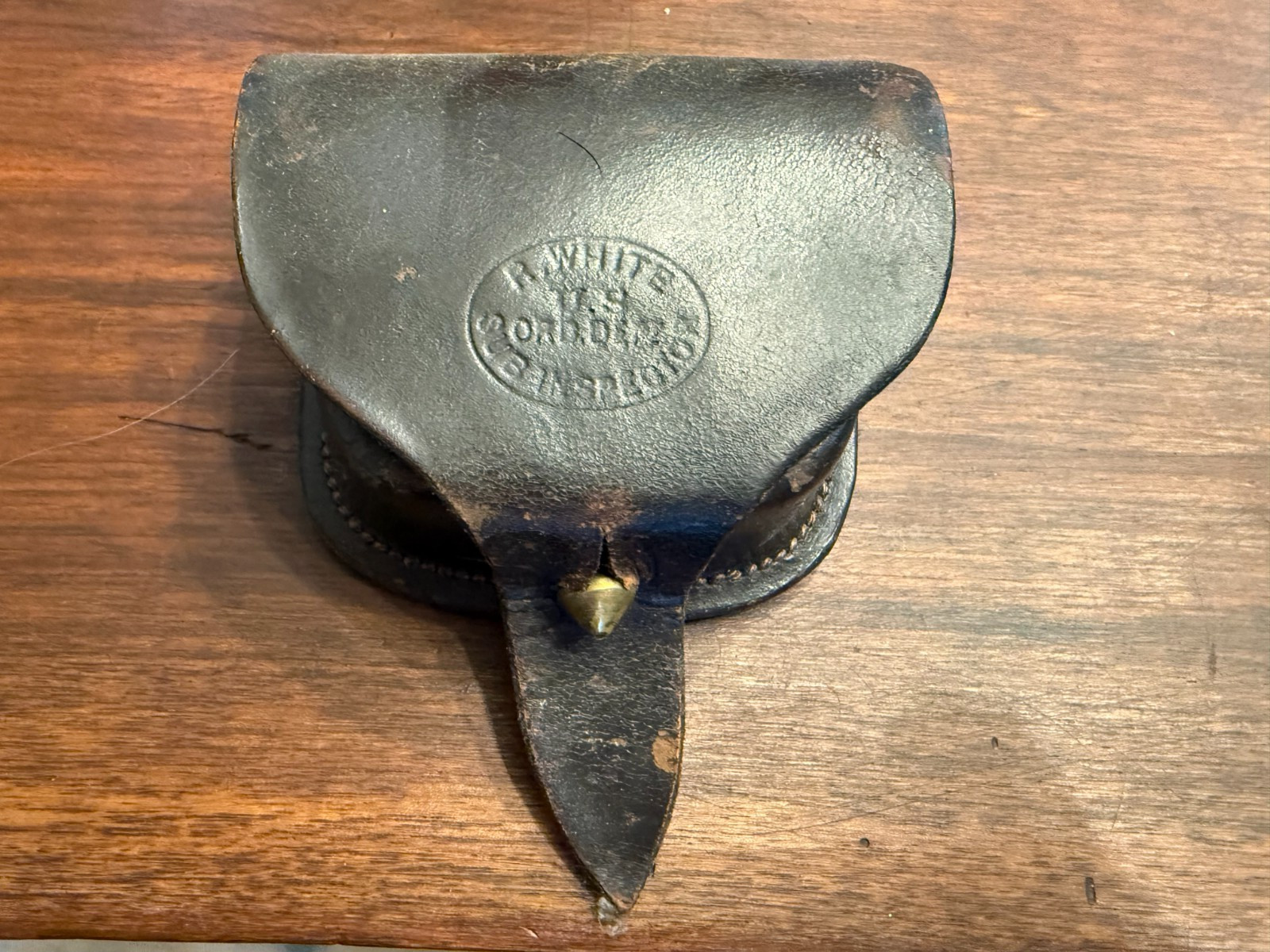 Civil War Union Percussion  Box R. White US Sub Inspector Stamp Wool