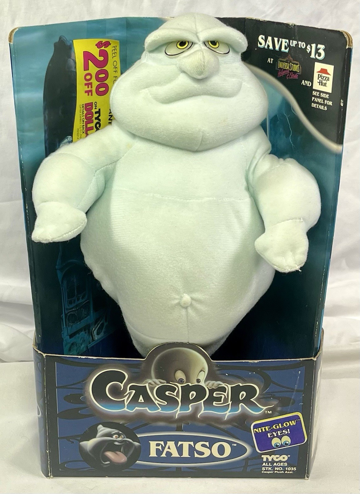 1994 Tyco Casper Pizza Fatso Nite Glow Eyes Original Box NOS