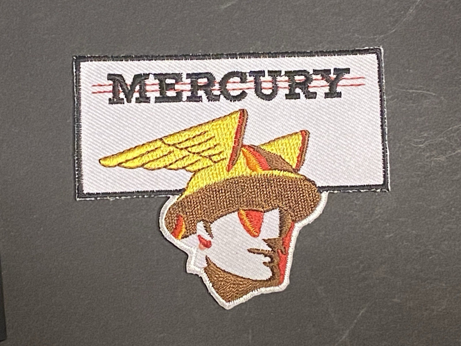 Vintage 1950s 1960s Mercury Head Automobile Dealer Patch Ford NOS Original